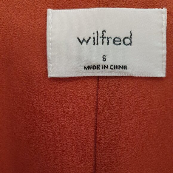 ARITZIA Rust Orange, Button Up, short sleeve dress - Picture 3 of 3